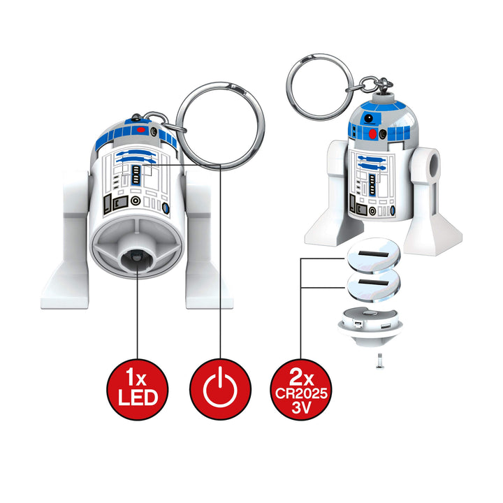 LEGO® Star Wars: R2-D2 - LED Keychain Light, Ages 6+