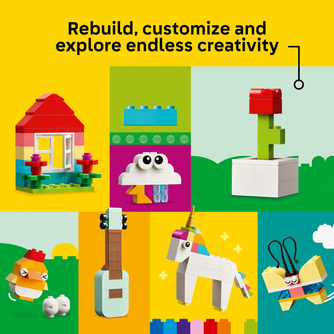 LEGO® Classic: Vibrant Creative Brick Box: Arts & Crafts Toy Set - 11038, Ages 4+
