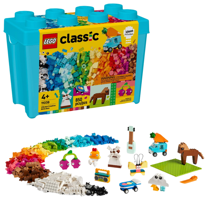 LEGO® Classic: Vibrant Creative Brick Box: Arts & Crafts Toy Set - 11038, Ages 4+
